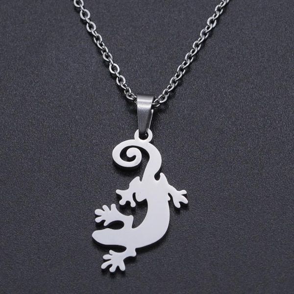 lizard stainless steel charm necklace for women accept oem order fashion jewelry necklaces dainty drop pendant, Silver
lizard stainless steel charm necklace for women accept oem order fashion jewelry necklaces dainty drop pendant, Silver