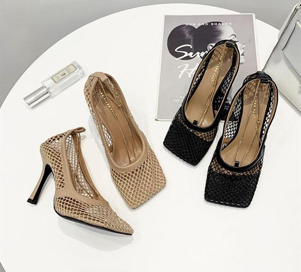 dress shoes summer mesh square toe pumps sandals high heels women pums slip-on fashion for lady party 2021 mujer, Black
dress shoes summer mesh square toe pumps sandals high heels women pums slip-on fashion for lady party 2021 mujer, Black
