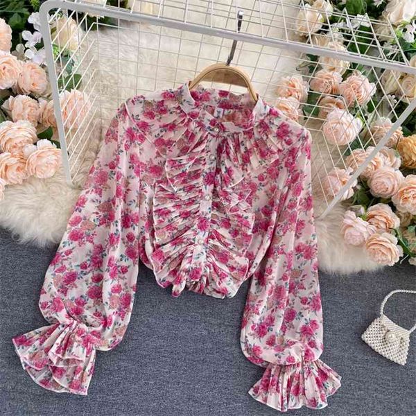 women autumn shirt pleated ruffled blouse temperament all-match retro floral printed chiffon female blusa gx1058 210507, White
women autumn shirt pleated ruffled blouse temperament all-match retro floral printed chiffon female blusa gx1058 210507, White