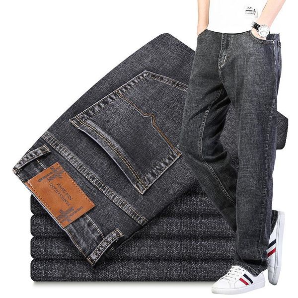 men's jeans 2021 autumn men's business smart casual classic style fashion denim trousers male loose gray pants, Blue
men's jeans 2021 autumn men's business smart casual classic style fashion denim trousers male loose gray pants, Blue