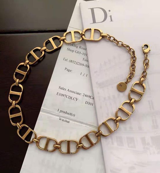 design jewelry new letter necklace female clavicle chain, Black 
design jewelry new letter necklace female clavicle chain, Black