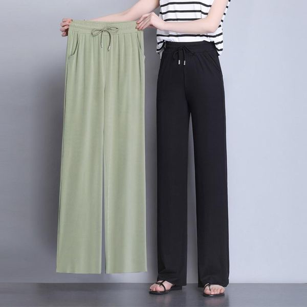 women's pants & capris wllwlp loose solid color casual wide leg women high waist drawstring large size thin trousers summer a006, Black;white
women's pants & capris wllwlp loose solid color casual wide leg women high waist drawstring large size thin trousers summer a006, Black;white