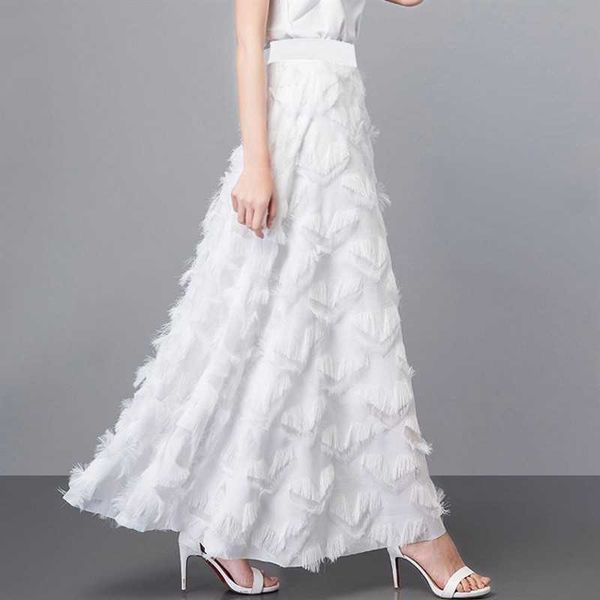 spring vintage tassel skirts elastic high waist tulle mesh long pleated tutu female jupe longue 210601, Black
spring vintage tassel skirts elastic high waist tulle mesh long pleated tutu female jupe longue 210601, Black