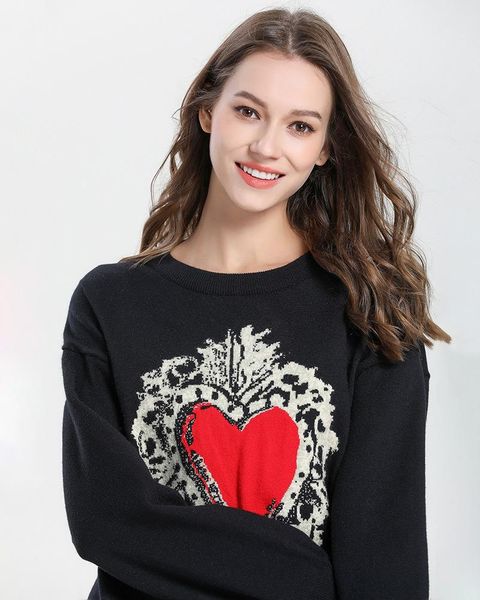 women's sweaters 2021 jumpers fashion sweater women casual knitted pullover feminino elegant female heart cute knitting ladies, White;black
women's sweaters 2021 jumpers fashion sweater women casual knitted pullover feminino elegant female heart cute knitting ladies, White;black