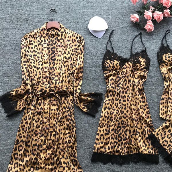 silk pajamas pijama mujer women sleepwear leopard pyjama sets summer lace lingerie with chest pad, Black;red
silk pajamas pijama mujer women sleepwear leopard pyjama sets summer lace lingerie with chest pad, Black;red