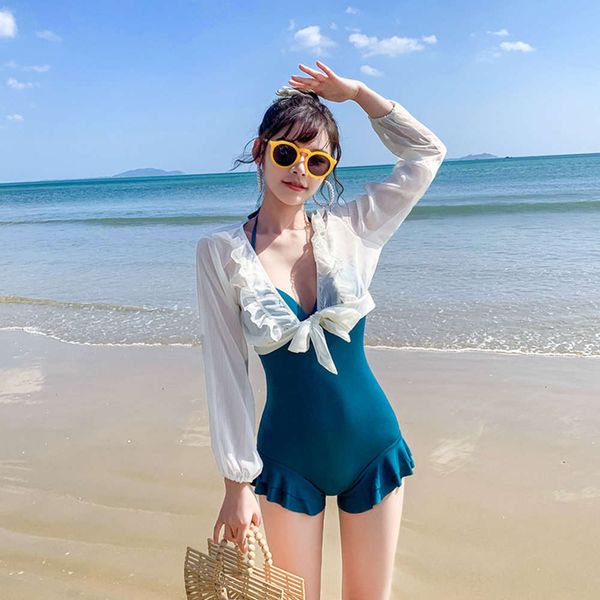 swimsuit women's one bikini two piece set of steel brackets gather for spring vacation sunscreen large size suit, White;black
swimsuit women's one bikini two piece set of steel brackets gather for spring vacation sunscreen large size suit, White;black