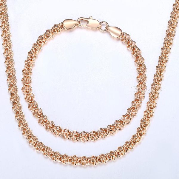 earrings & necklace men women's jewelry sets 585 rose gold swirl chain bracelet neckalce set wholesale drop gifts 6mm hgs204, Silver
earrings & necklace men women's jewelry sets 585 rose gold swirl chain bracelet neckalce set wholesale drop gifts 6mm hgs204, Silver