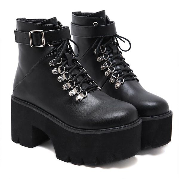 winter boots 2021 fashion punk style platform 8cm wedge heel lace-up round toe casual ankle, Black
winter boots 2021 fashion punk style platform 8cm wedge heel lace-up round toe casual ankle, Black