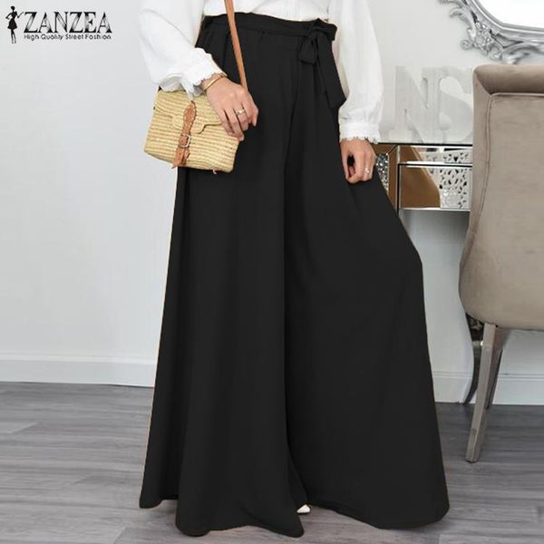 women's pants & capris zanzea casual wide leg autumn elegant women high waist solid long trousers flare pantalon loose streetwear palaz, Black;white
women's pants & capris zanzea casual wide leg autumn elegant women high waist solid long trousers flare pantalon loose streetwear palaz, Black;white