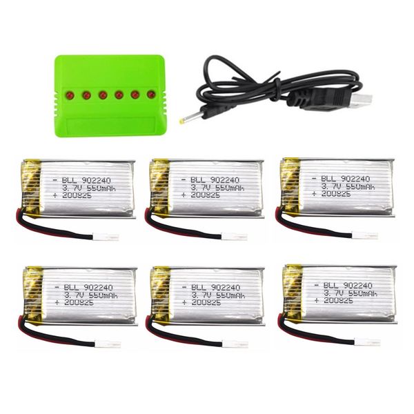6pcs 3.7v 550mah lithium battery with 6 in 1 charger for sp300 zf04 gesture sensing quadcopter 2.4ghz drone battery parts
6pcs 3.7v 550mah lithium battery with 6 in 1 charger for sp300 zf04 gesture sensing quadcopter 2.4ghz drone battery parts