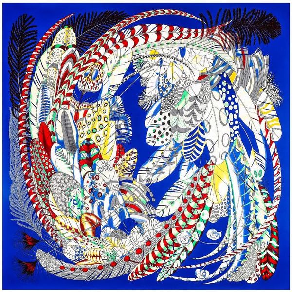 scarves luxury twill silk scarf women shawls feather print stoles bandana kerchief hijab square wraps foulards 130cm, Blue;gray
scarves luxury twill silk scarf women shawls feather print stoles bandana kerchief hijab square wraps foulards 130cm, Blue;gray
