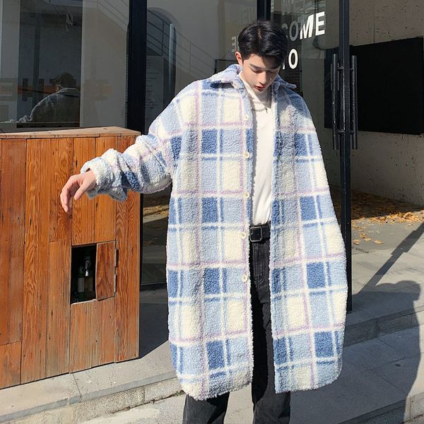 men's jackets men winter plaid faux lamb thick long loose casual shirt style trench coat outerwear male women streetwear hip hop jacket, Black;brown
men's jackets men winter plaid faux lamb thick long loose casual shirt style trench coat outerwear male women streetwear hip hop jacket, Black;brown