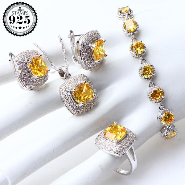 wedding jewelry sets costume yellow cubic zirconia silver 925 earrings for women ring necklace pendant set gifts box, Slivery;golden
wedding jewelry sets costume yellow cubic zirconia silver 925 earrings for women ring necklace pendant set gifts box, Slivery;golden