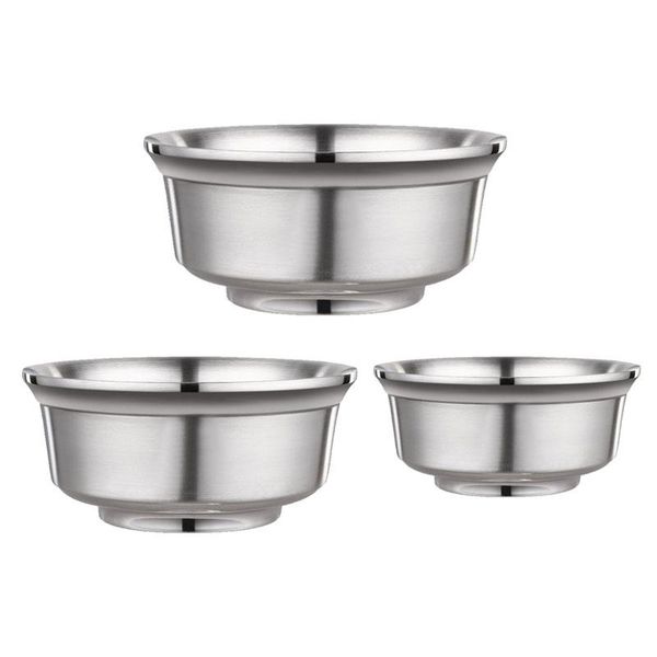 stainless steel bowl anti-scalding rice children double soup porridge restaurant tableware, 3 pcs bowls
stainless steel bowl anti-scalding rice children double soup porridge restaurant tableware, 3 pcs bowls
