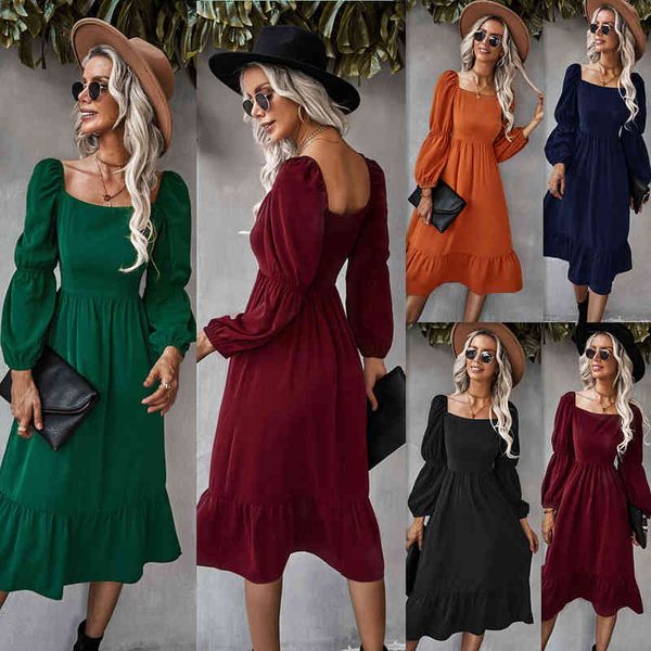 casual dresses french long sleeve dresses 2022 solid a-line skirt leisure vacation style women, Black;gray
casual dresses french long sleeve dresses 2022 solid a-line skirt leisure vacation style women, Black;gray
