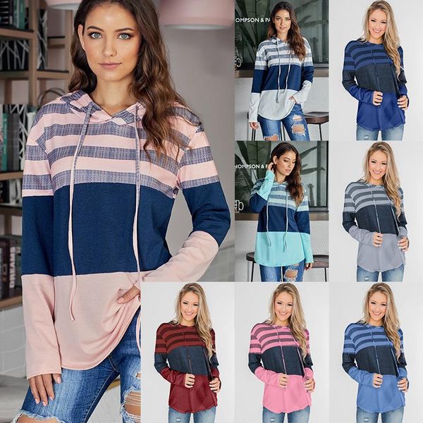 women's hoodies & sweatshirts 8 color s-xxl women autumn long sleeve loose hoodie pullover sweatshirt stripe print fashion hooded, Black
women's hoodies & sweatshirts 8 color s-xxl women autumn long sleeve loose hoodie pullover sweatshirt stripe print fashion hooded, Black