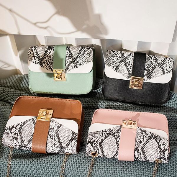evening bags 2021 fashion korean version of hit color snake pattern lock chain small square bag shoulder diagonal mobile phone woman
evening bags 2021 fashion korean version of hit color snake pattern lock chain small square bag shoulder diagonal mobile phone woman