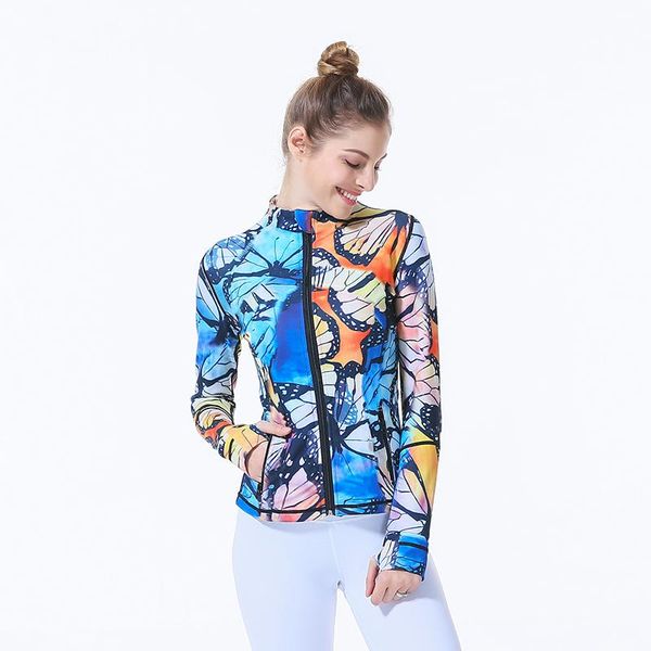running jackets autumn winter 2021 clothing butterfly print women yoga jacket sport windbreaker, Black;red
running jackets autumn winter 2021 clothing butterfly print women yoga jacket sport windbreaker, Black;red