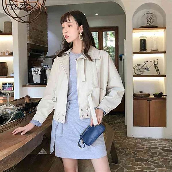 autumn women streetwear loose black pu faux soft leather jacket vintage female rivet punk biker elastic waist coat 210430
autumn women streetwear loose black pu faux soft leather jacket vintage female rivet punk biker elastic waist coat 210430