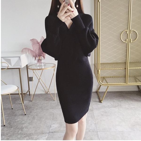 casual dresses women 2021 autumn winter fashion v-neck sweater dress female slim bat sleeve ladies knitted package hip vestidos v608, Black;gray
casual dresses women 2021 autumn winter fashion v-neck sweater dress female slim bat sleeve ladies knitted package hip vestidos v608, Black;gray