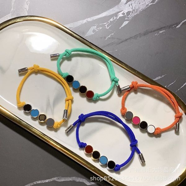 factory wholesale donkey's new telescopic color hand rope titanium steel couple simple fashion bracelet four small beads printing
factory wholesale donkey's new telescopic color hand rope titanium steel couple simple fashion bracelet four small beads printing