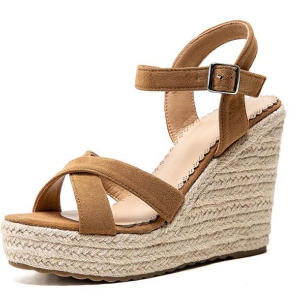 fanyuan 2021 wedge high heel buckle sandals cut outs summer fashion ladies pumps flock platform antiskid women shoes size34-43, Black
fanyuan 2021 wedge high heel buckle sandals cut outs summer fashion ladies pumps flock platform antiskid women shoes size34-43, Black