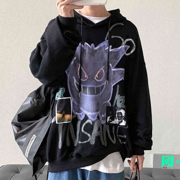 2021 spring autumn new devil hoodie men women fashion casual loose pullover hip hop streetwear sweatshirt harajuku male, Black
2021 spring autumn new devil hoodie men women fashion casual loose pullover hip hop streetwear sweatshirt harajuku male, Black