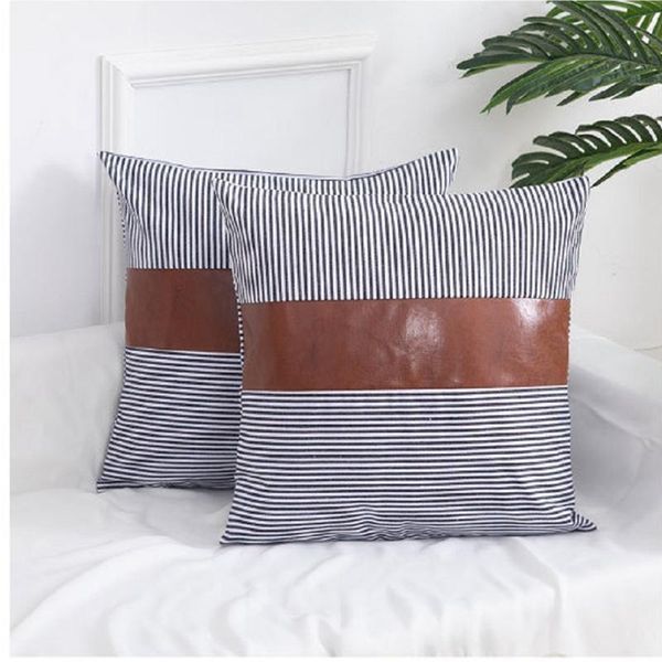 cushion/decorative pillow 7colors throw covers stripe stitching modern cushion with patchwork pattern pu leather sofa couch bed home decor
cushion/decorative pillow 7colors throw covers stripe stitching modern cushion with patchwork pattern pu leather sofa couch bed home decor