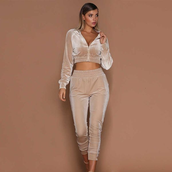 two piece dress veet tracksuit women set spring autumn fashion 2 outfits sweat suits zipper crop and pants vqqc, White
two piece dress veet tracksuit women set spring autumn fashion 2 outfits sweat suits zipper crop and pants vqqc, White