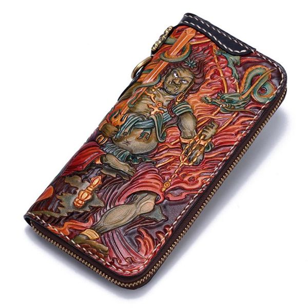 wallets high-grade vintage handmade acalanatha zipper purses men long clutch vegetable tanned leather wallet, Red;black
wallets high-grade vintage handmade acalanatha zipper purses men long clutch vegetable tanned leather wallet, Red;black