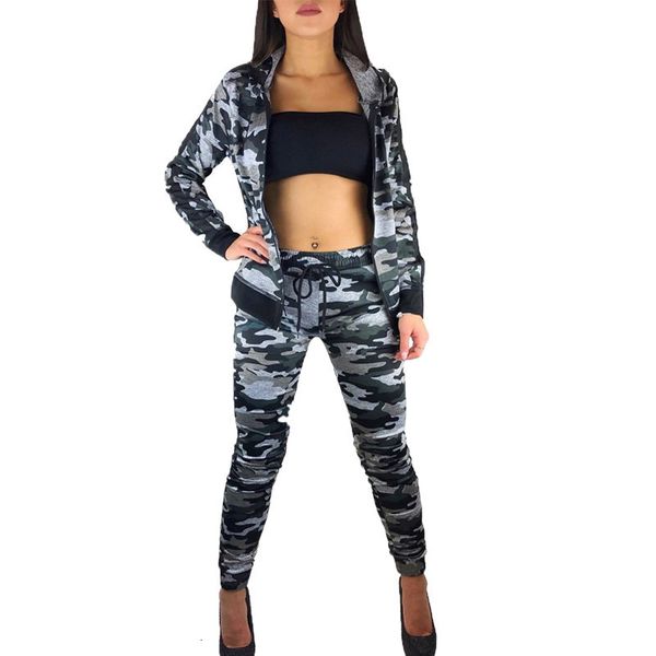 fashion sports tracksuits women's autumn comfortable casual camouflage two-piece suit long sleeve pants wear, Gray
fashion sports tracksuits women's autumn comfortable casual camouflage two-piece suit long sleeve pants wear, Gray