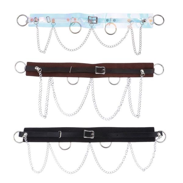 punk leather harness cage garter belt - adjustable waist strap belts, Black;brown
punk leather harness cage garter belt - adjustable waist strap belts, Black;brown