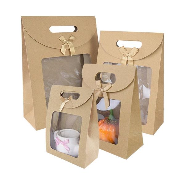 gift wrap 2pcs kraft paper bag with clear window portable packaging candy boxes wedding birthday party baking supplies
gift wrap 2pcs kraft paper bag with clear window portable packaging candy boxes wedding birthday party baking supplies