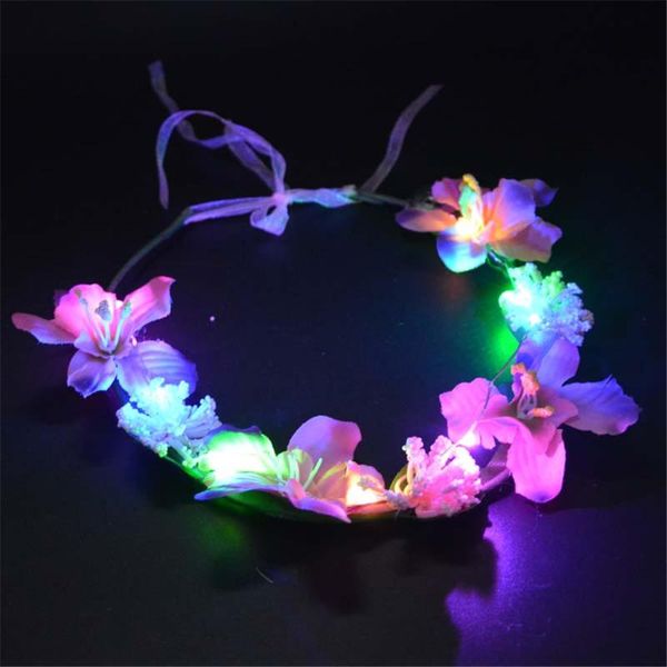 light glow flower headband princess headdresses girls bride women beach wedding wreath ribbon - batteries included party decoration
light glow flower headband princess headdresses girls bride women beach wedding wreath ribbon - batteries included party decoration
