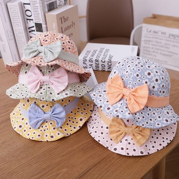 cotton floral kids hat solid color dot bow baby girl sun protection bonnet outdoors children thin bucket caps & hats, Yellow
cotton floral kids hat solid color dot bow baby girl sun protection bonnet outdoors children thin bucket caps & hats, Yellow