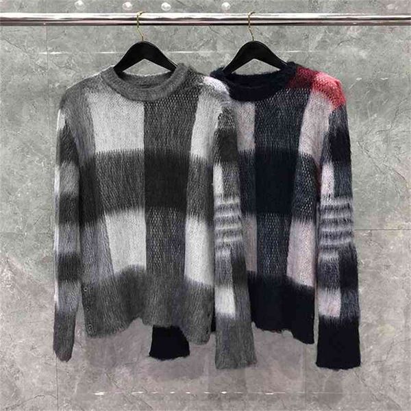 tees fashion tb thom brand sweaters men women slim o-neck pullovers clothing patchwork striped wool autumn winter casual coat, White
tees fashion tb thom brand sweaters men women slim o-neck pullovers clothing patchwork striped wool autumn winter casual coat, White