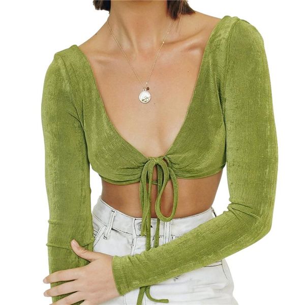 women's t-shirt 90s e-girl y2k long sleeve low-cut fashion solid color drawstring v-neck exposed navel clothes ladies shirts, White
women's t-shirt 90s e-girl y2k long sleeve low-cut fashion solid color drawstring v-neck exposed navel clothes ladies shirts, White