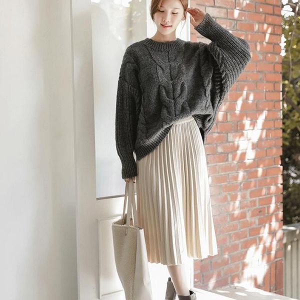 skirts 2021 fall & winter elastic high waist stretch thinner simple solid casual women a-line knitted pleated skirt, Black
skirts 2021 fall & winter elastic high waist stretch thinner simple solid casual women a-line knitted pleated skirt, Black