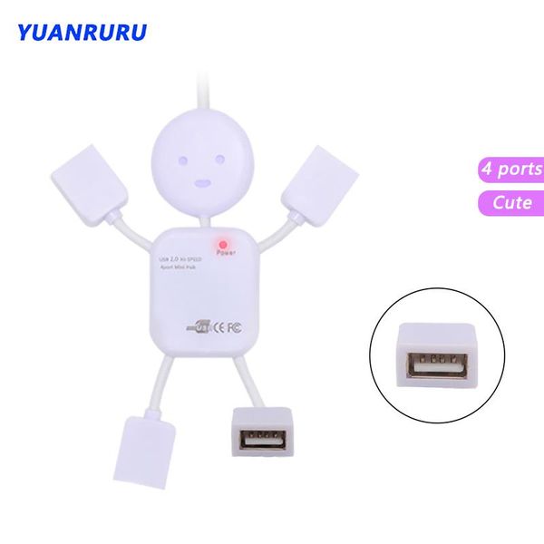 hubs 2.0 usb hub multi splitter 4 port multiple expander humanoid adapter for pc accessories
hubs 2.0 usb hub multi splitter 4 port multiple expander humanoid adapter for pc accessories