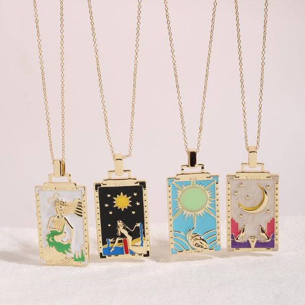 chains hip necklace choker jewelry color rectangular sun mermaid moon painted amulet pendant necklaces for women men gift, Silver
chains hip necklace choker jewelry color rectangular sun mermaid moon painted amulet pendant necklaces for women men gift, Silver