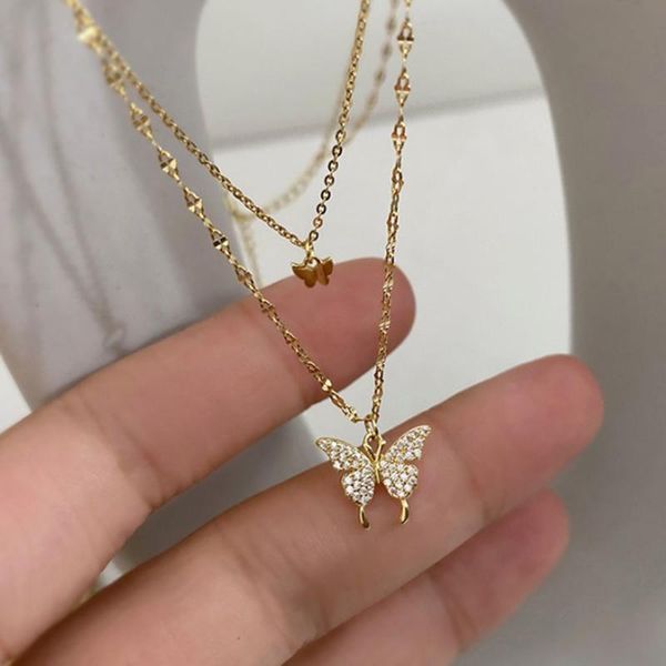 chains korea ins style temperament butterfly pendant beautiful jewelry gift clavicle chain elegant trendy double necklace, Silver
chains korea ins style temperament butterfly pendant beautiful jewelry gift clavicle chain elegant trendy double necklace, Silver