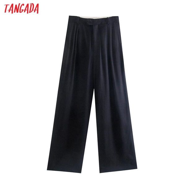 women's pants & capris tangada 2021 fashion women black wide leg suit trousers pockets office lady elegant pantalon je217, Black;white
women's pants & capris tangada 2021 fashion women black wide leg suit trousers pockets office lady elegant pantalon je217, Black;white