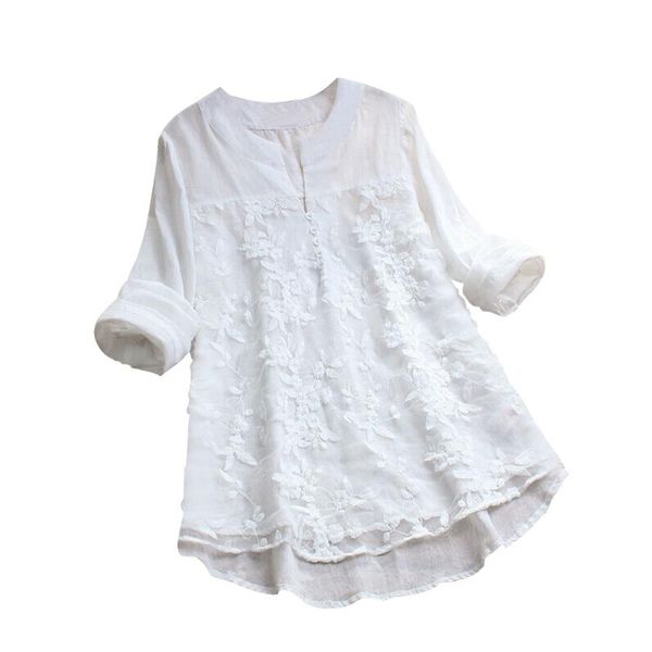 women's blouses & shirts students loose gift floral printed lace embroidery long sleeve women shirt casual spring summer daily v neck p, White
women's blouses & shirts students loose gift floral printed lace embroidery long sleeve women shirt casual spring summer daily v neck p, White