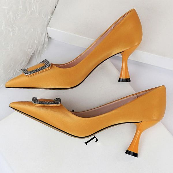 dress shoes 2021 women 7cm high heels crystal buckle pumps plus size pointed toe luxury lady low scarpins yellow neon green prom, Black
dress shoes 2021 women 7cm high heels crystal buckle pumps plus size pointed toe luxury lady low scarpins yellow neon green prom, Black