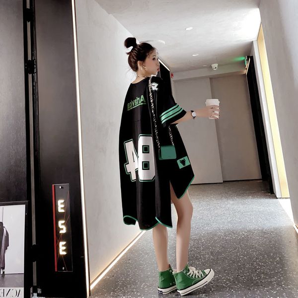 casual dresses basketball t shirt summer irregular half sleeve oversized dress women loose medium length plus size sports style 1863, Black;gray
casual dresses basketball t shirt summer irregular half sleeve oversized dress women loose medium length plus size sports style 1863, Black;gray