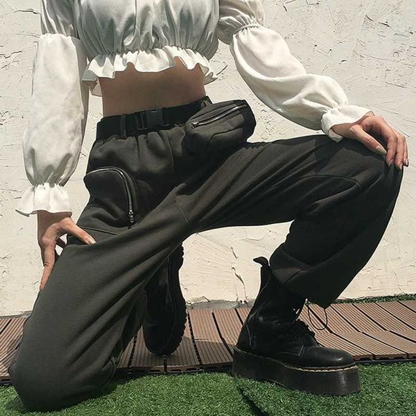 streetwear schoolgirl pants three-piece set tapered pant + belt + belt bag women winter thick warm track pants carrot sweatpants 210709, Black;white
streetwear schoolgirl pants three-piece set tapered pant + belt + belt bag women winter thick warm track pants carrot sweatpants 210709, Black;white