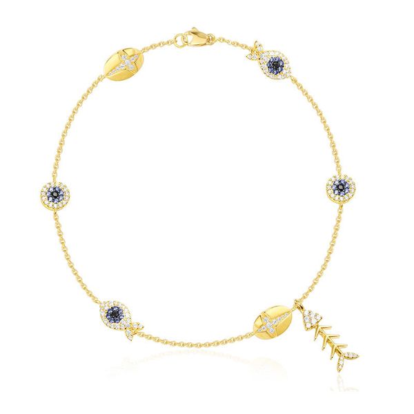 sljey real 925 sterling silver cubic zirconia yellow gold color eye fishbone anklet women fine fashion summer foot jewelry, Red;blue
sljey real 925 sterling silver cubic zirconia yellow gold color eye fishbone anklet women fine fashion summer foot jewelry, Red;blue