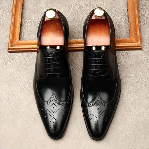 2021 Men Formal Shoes Leather Oxford Shoes For Men Dressing Wedding Mens Brogues Office Shoes Lace Up Genuine Leather, Black
2021 Men Formal Shoes Leather Oxford Shoes For Men Dressing Wedding Mens Brogues Office Shoes Lace Up Genuine Leather, Black