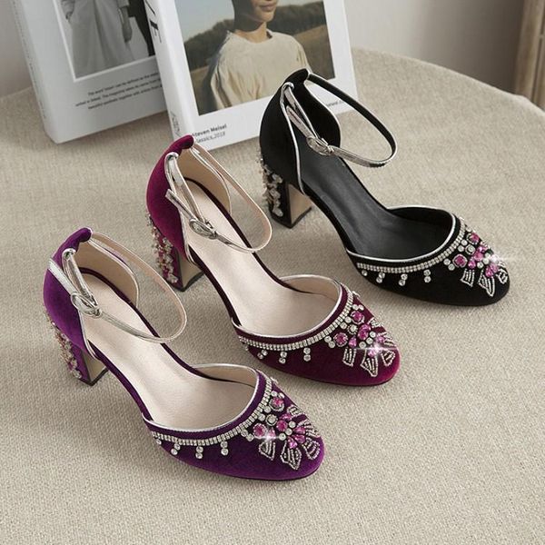 dress shoes fashion woman luxury rhinestone chunky heel diamonds flower party, Black
dress shoes fashion woman luxury rhinestone chunky heel diamonds flower party, Black