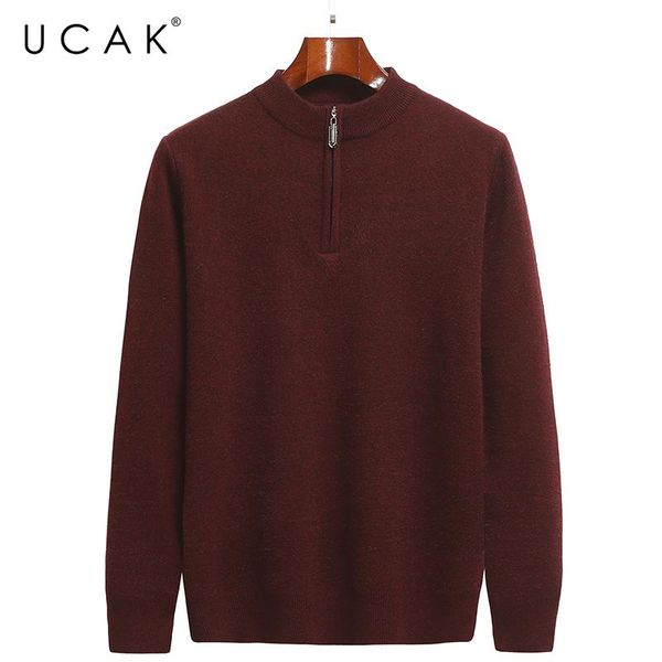 men's sweaters ucak brand casual men clothing o-neck solid color streetwear zipper sweater pull homme autumn thick pullover u1277, White;black
men's sweaters ucak brand casual men clothing o-neck solid color streetwear zipper sweater pull homme autumn thick pullover u1277, White;black
